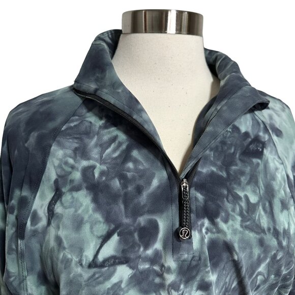 Lululemon 8 Ready to Rulu Diamond Dye Silver Blue Tidewater Half-Zip Pullover - Picture 2 of 10